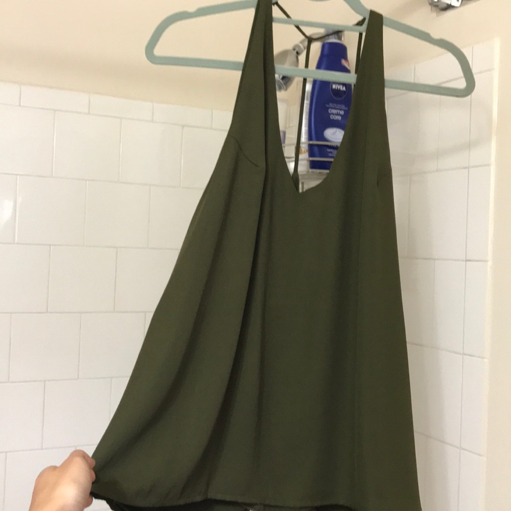 Green tank top/blouse